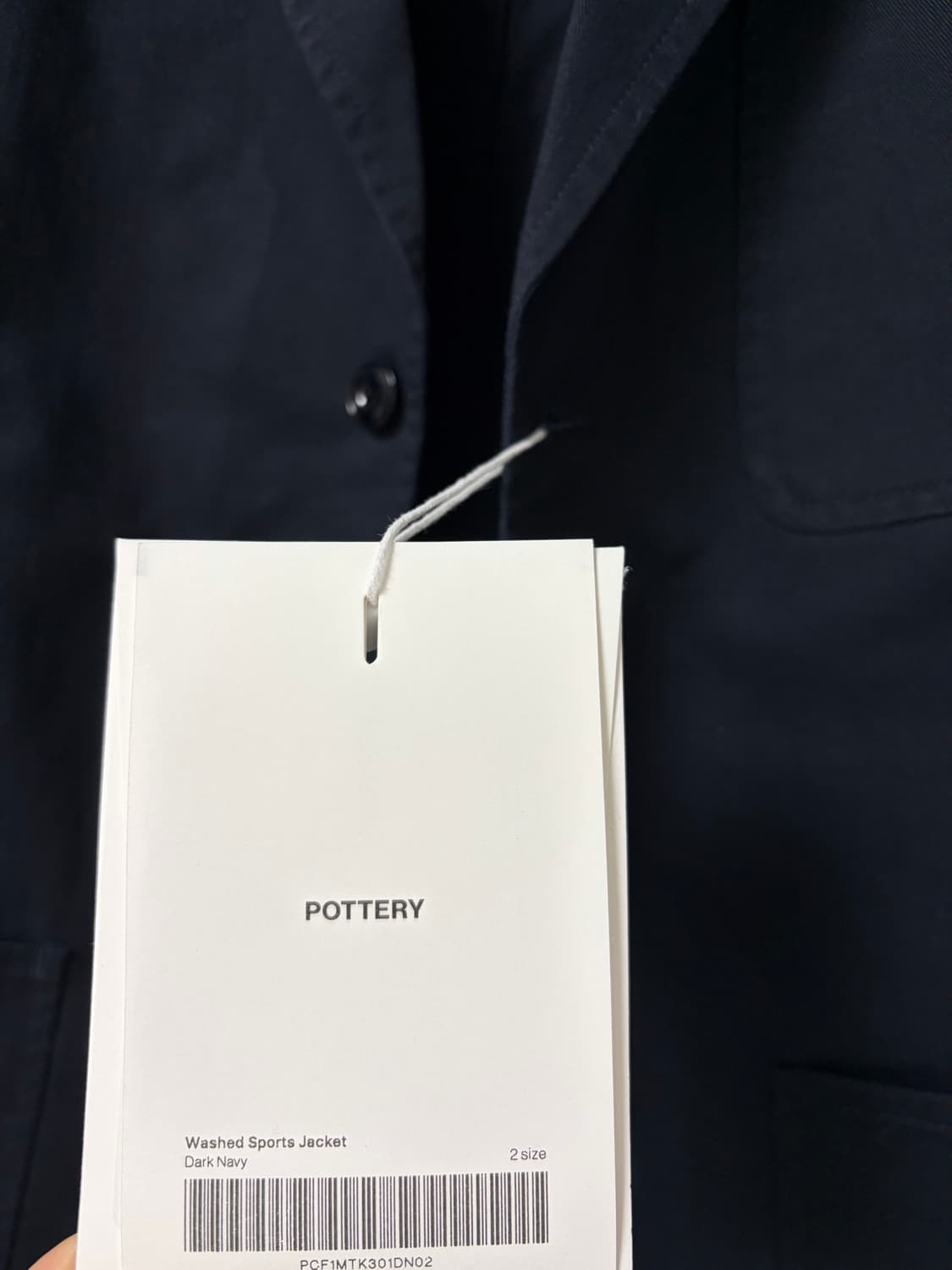 포터리 /워시드 스포츠 자켓 다크네이비 /2 /새상품 판매합니다 상품이미지2