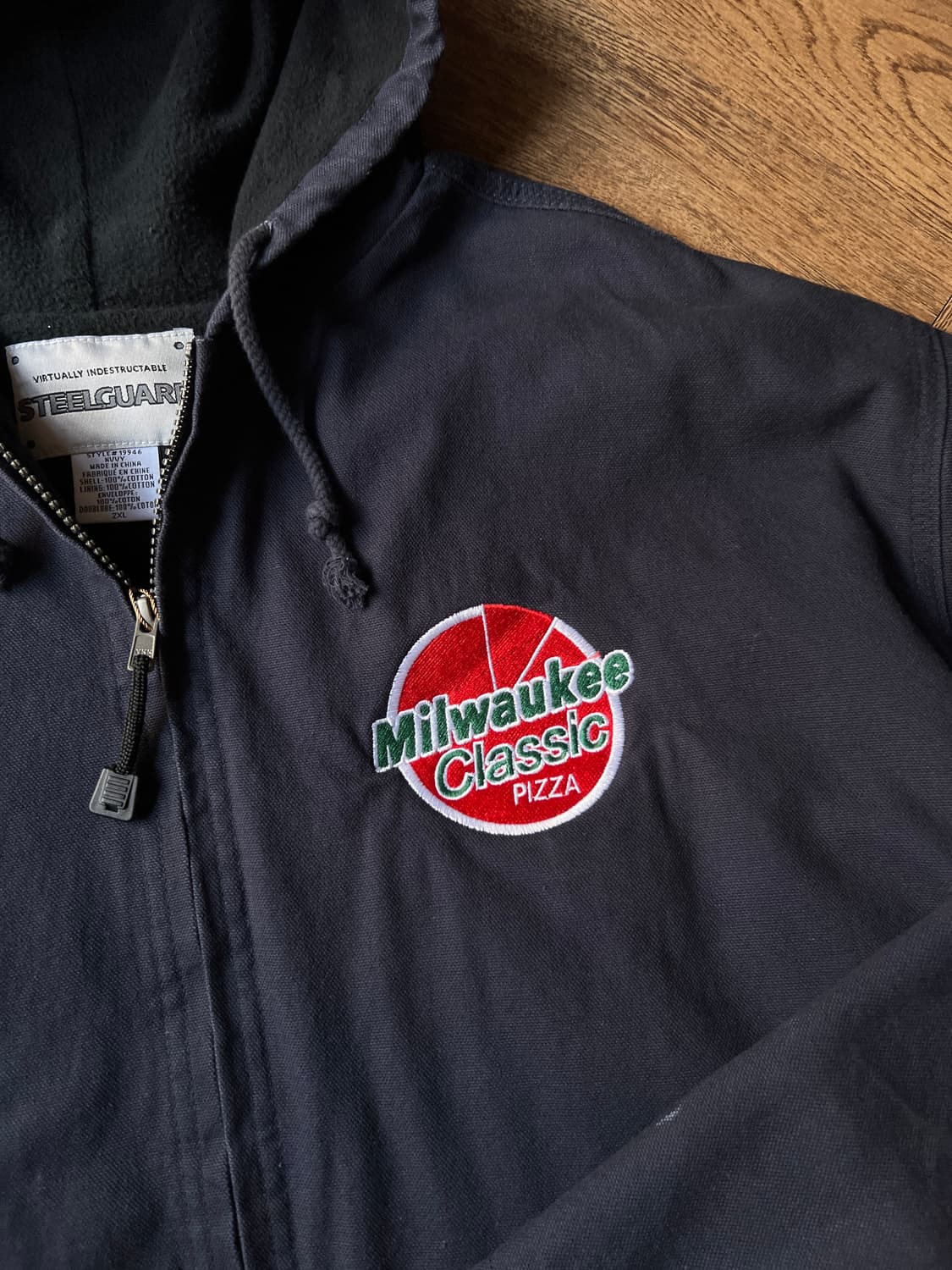 [2XL]USA 빈티지 밀워키 클래식 피자 네이비 액티브 워크자켓 상품이미지3