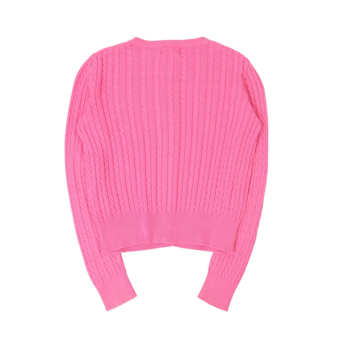 폴로 랄프로렌 걸즈 라이트핑크 케이블 니트 가디건 상품이미지5