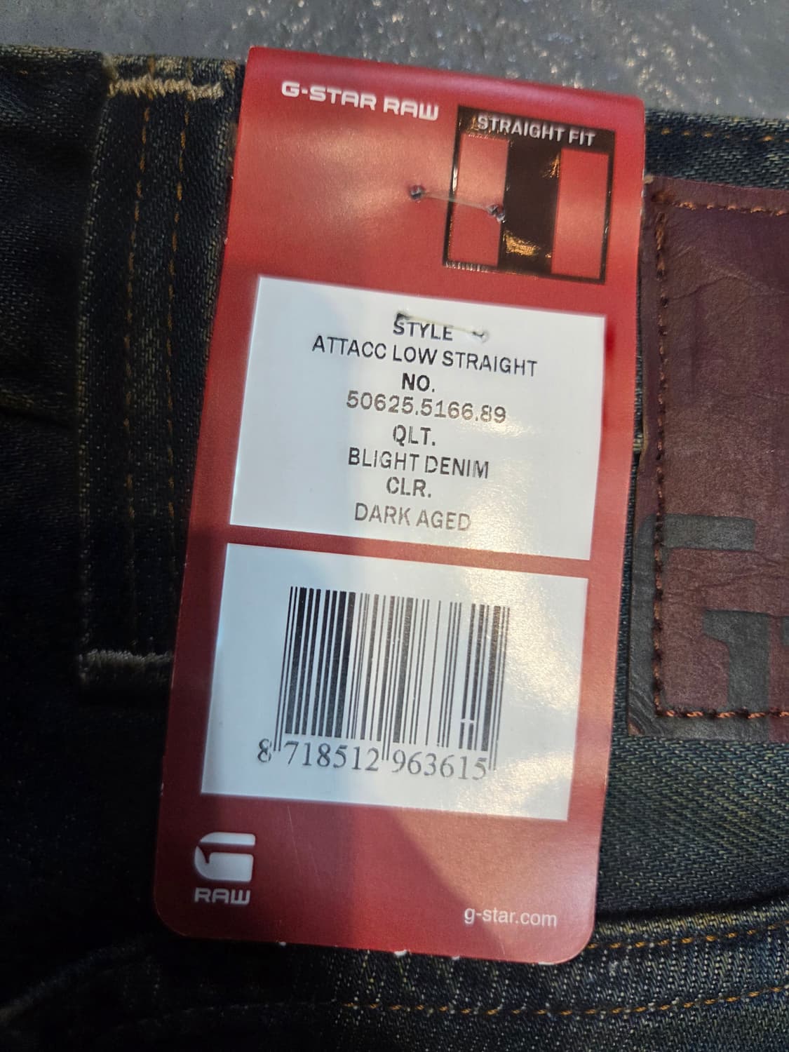 G-STAR RAW 청바지 남성 3301 (W32/L30) 상품이미지8