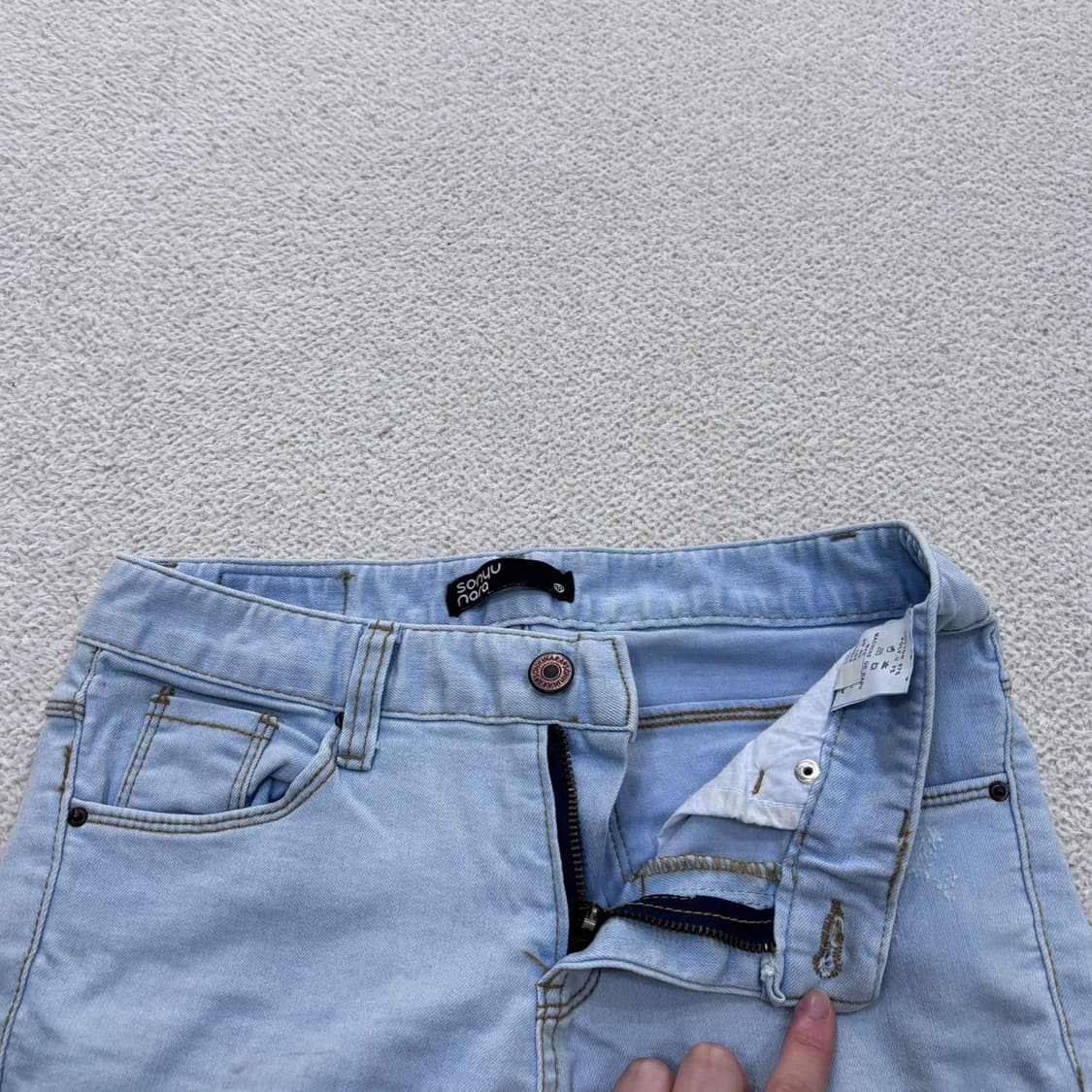 3 소녀나라 여성 7부 데님 팬츠 0429E 상품이미지5