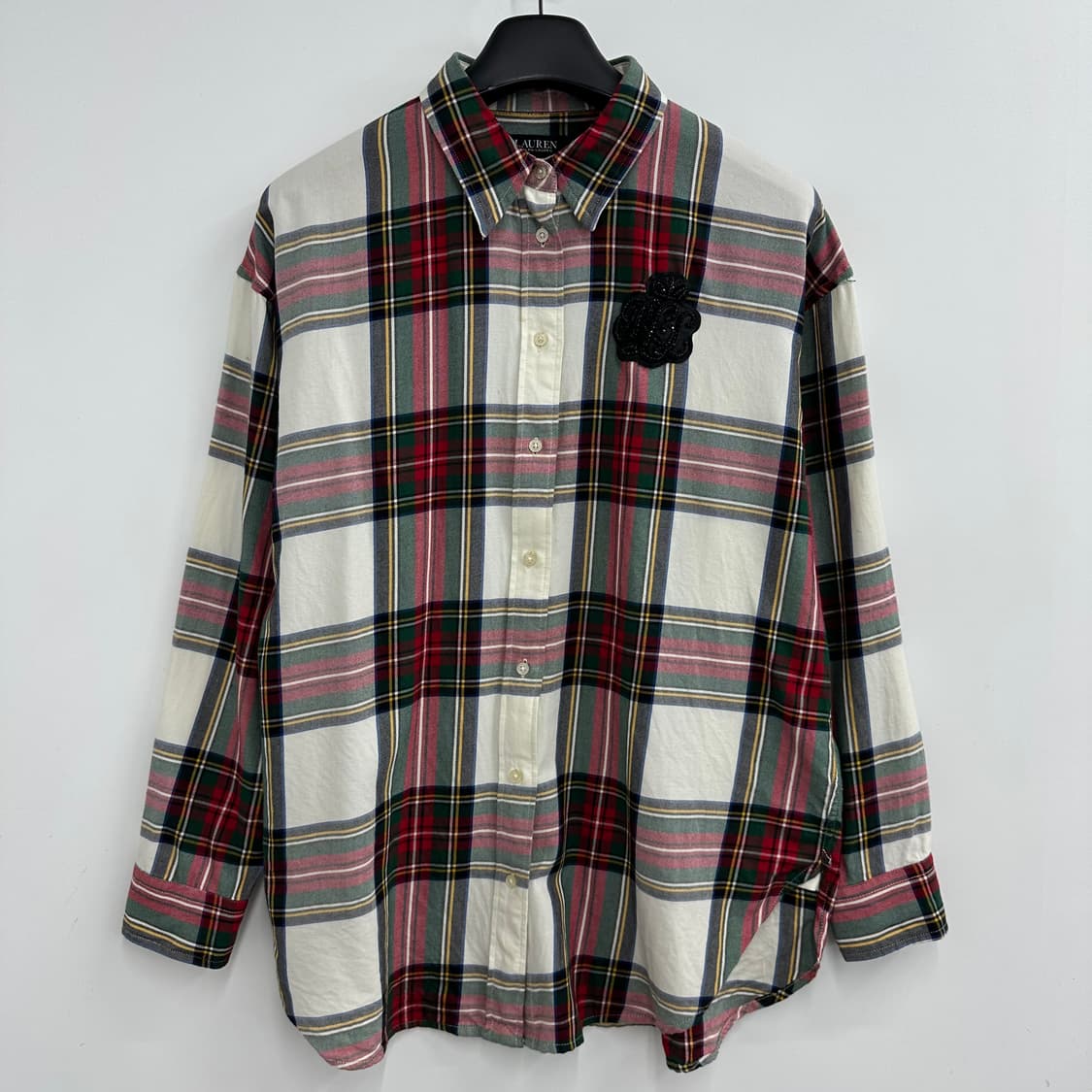 [신형] 100 폴로 로렌 랄프로렌 비즈로고 여자 트윌 셔츠 상품이미지1