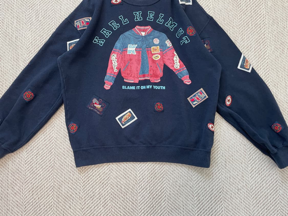 칼헬무트 공군 레이싱 바시티자켓 스웻셔츠 상품이미지2