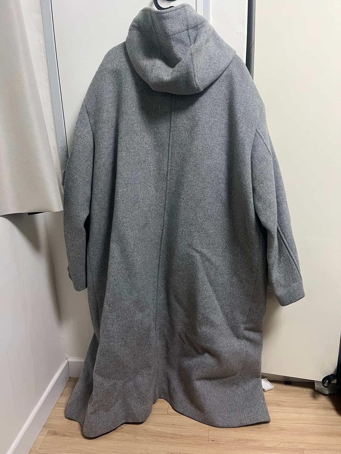 시그니처 후드 롱코트 상품이미지3