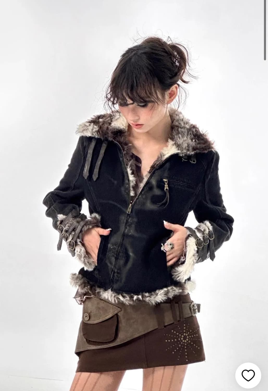 퍼 데님 자켓 (flowers birds marke) 상품이미지2