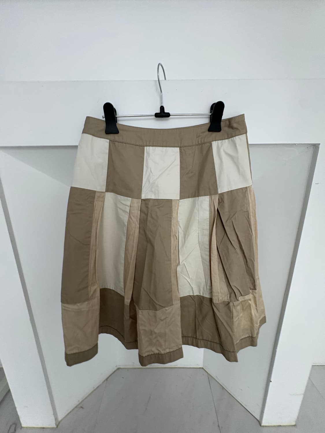 checkerboard beige skirt 상품이미지3