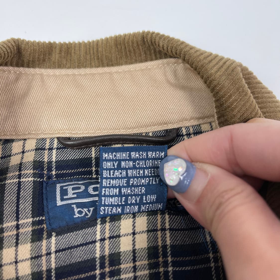 폴로 베이지 브라운 카라 면자켓 상품이미지5