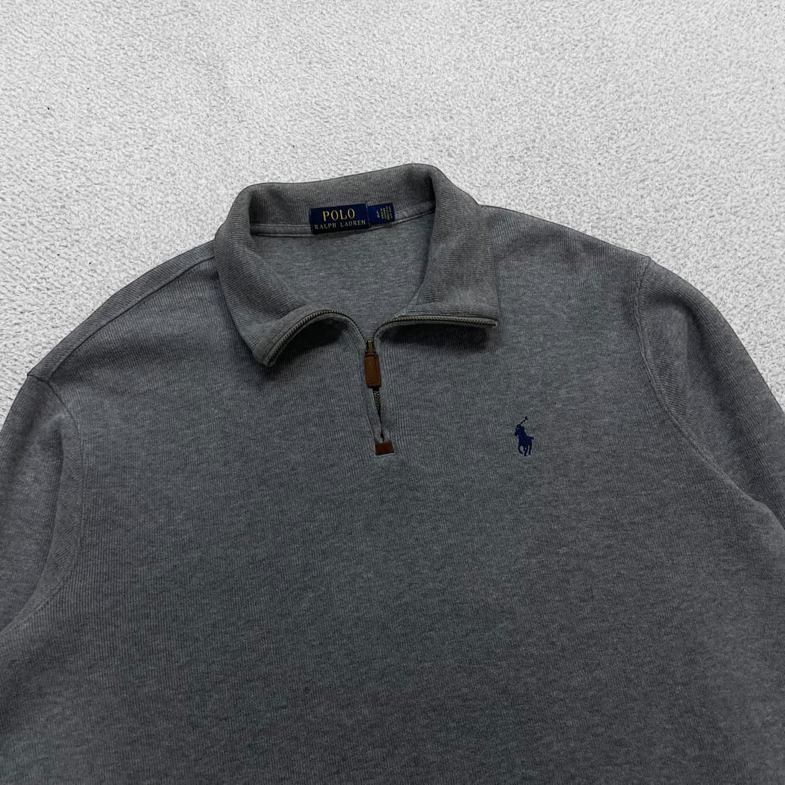 폴로 랄프로렌 포니 로고 하프 집업 니트 그레이 상품이미지2