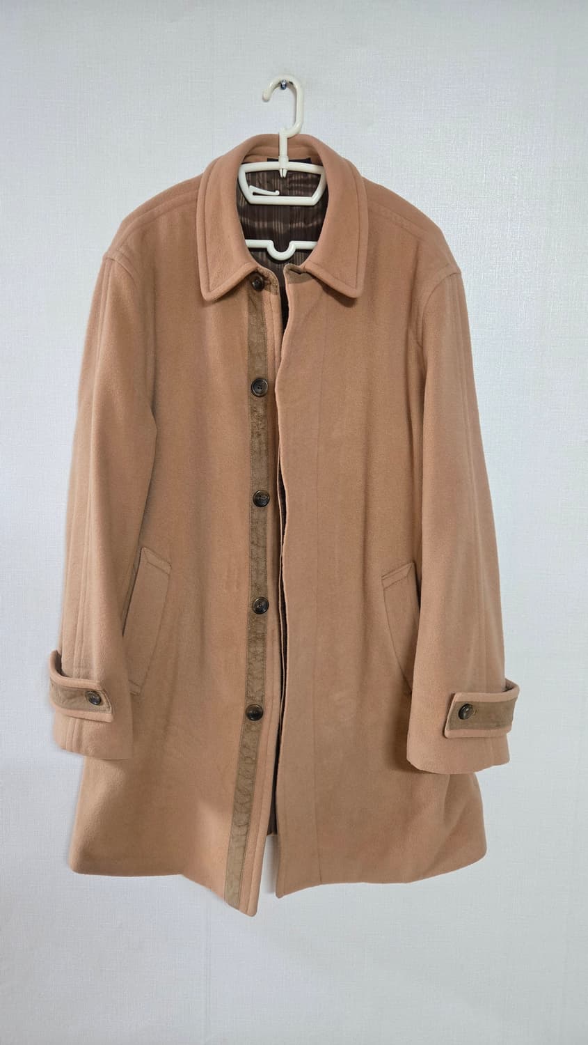 ZIOZIA 남성 베이지 모직 코트, 겨울 코트. 상품이미지1