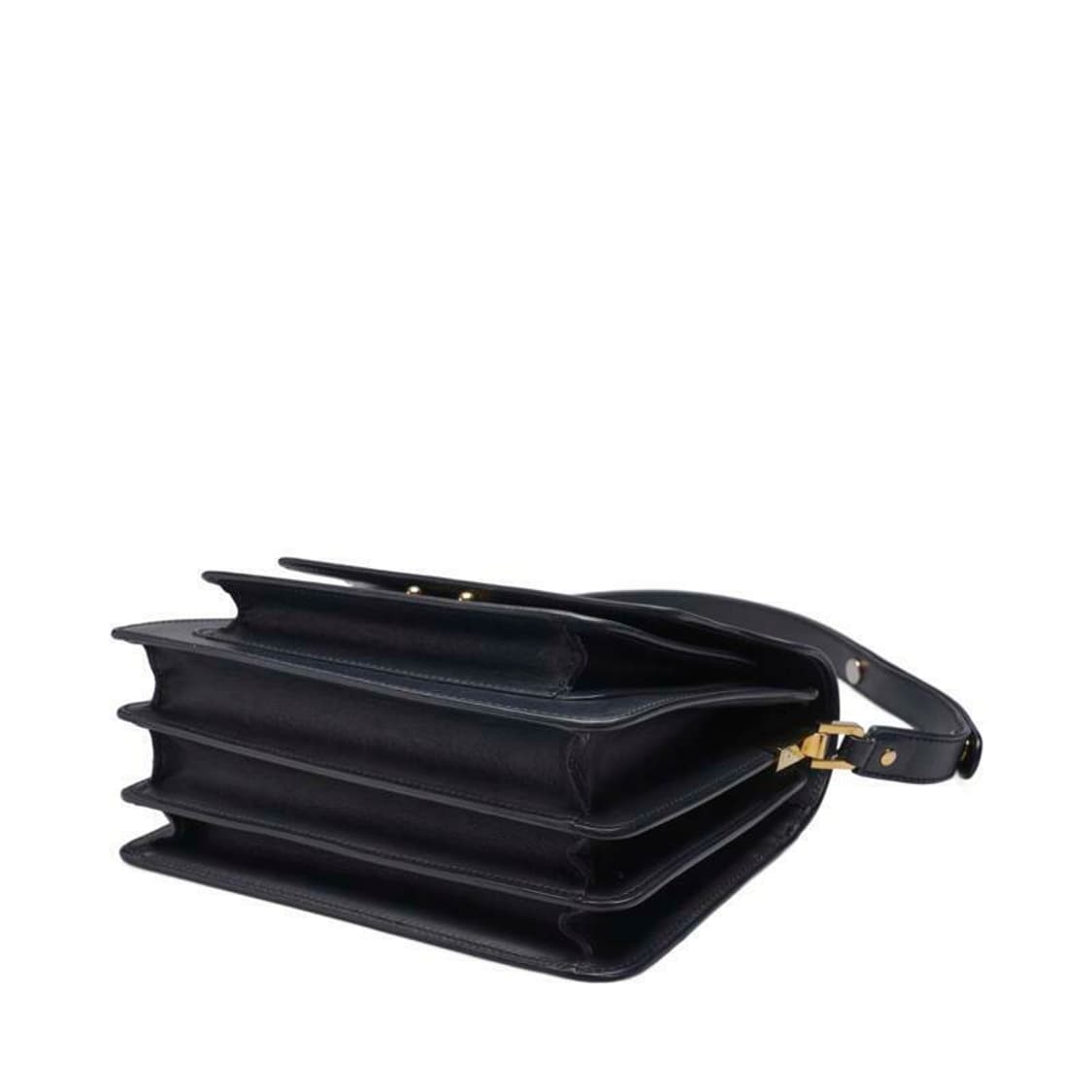 (중고) 마르니 블랙 카프스킨 트렁크 미듐 숄더백 상품이미지3