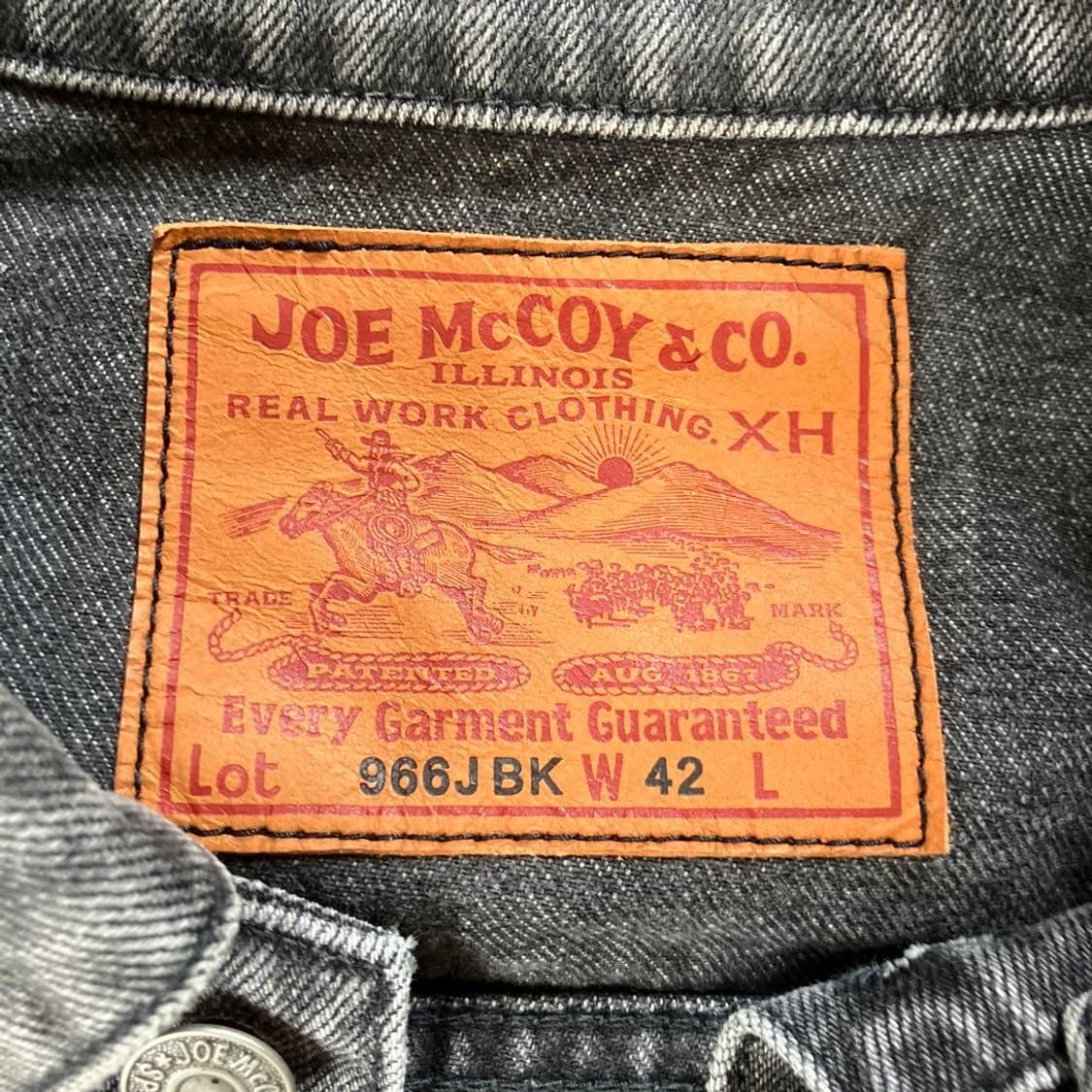 (42) 리얼맥코이 lot.966J 블랙워싱 데님자켓 상품이미지5