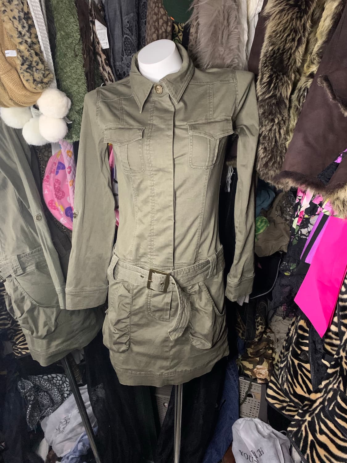 y2k 카고 그런지 버클 원피스 상품이미지1