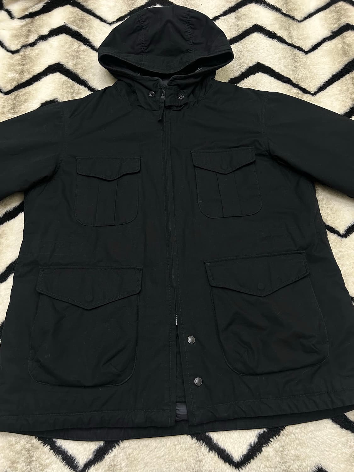 [L]유니클로x엔지니어드가먼츠 유틸리티 퍼프테크 자켓/블랙 상품이미지1