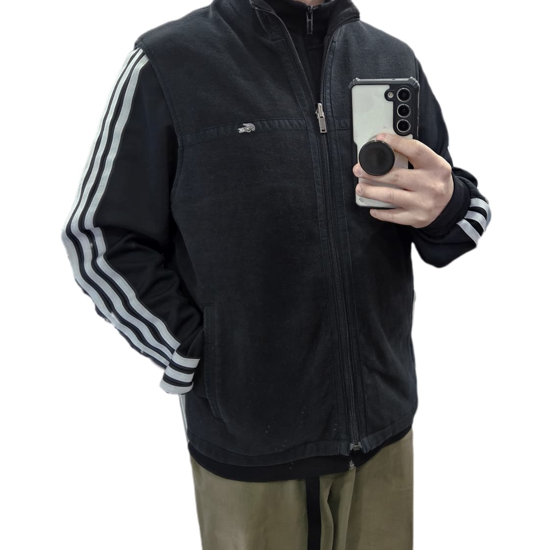 100 라코스테 올드스쿨 누빔 코듀로이 조끼 상품이미지1