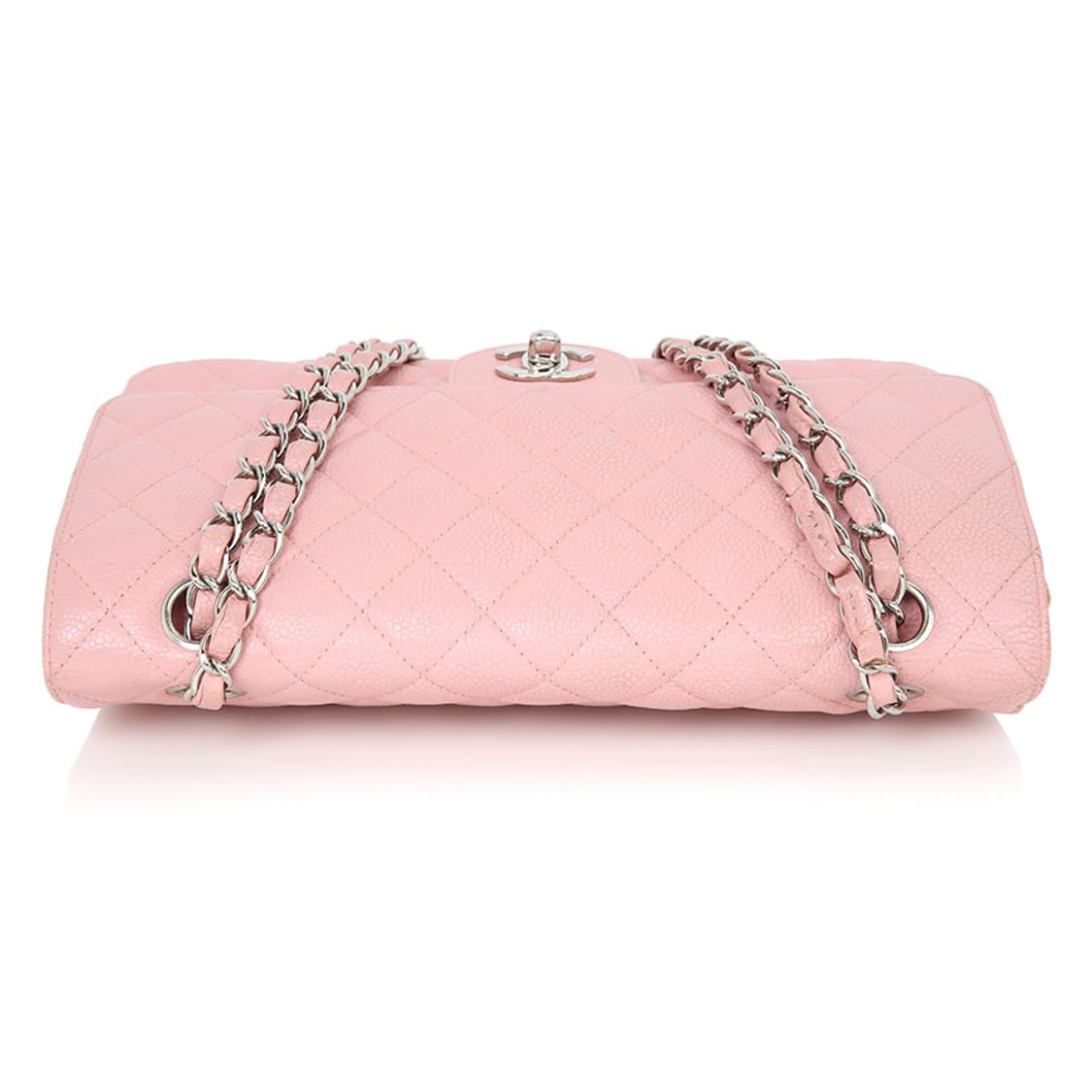 샤넬 클래식 캐비어 미듐 핑크 빈티지 체인 숄더백 A01112 상품이미지5