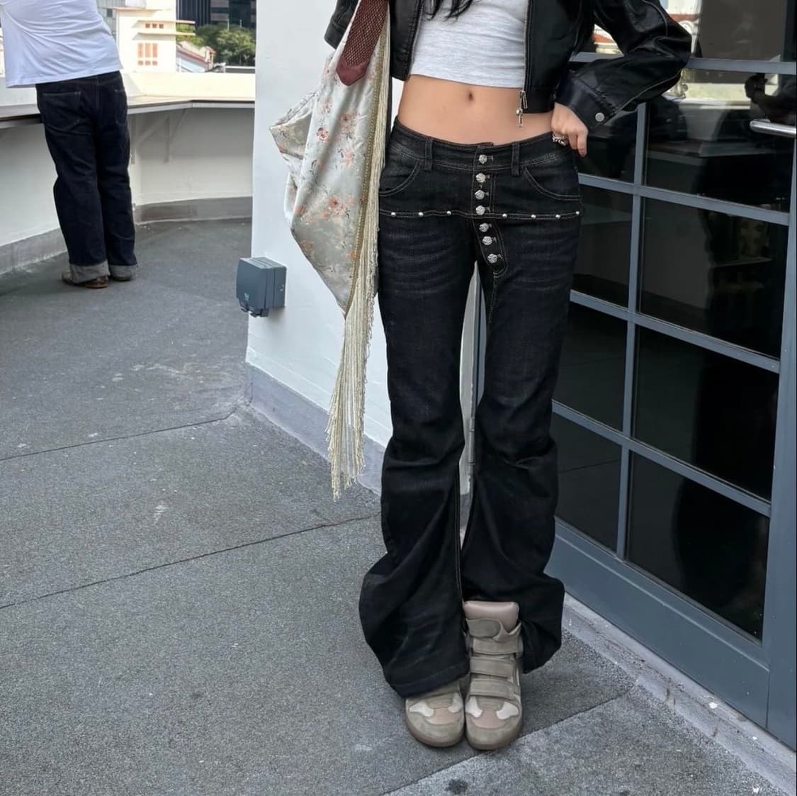 Doublepunch 로우라이즈 팬츠 상품이미지1