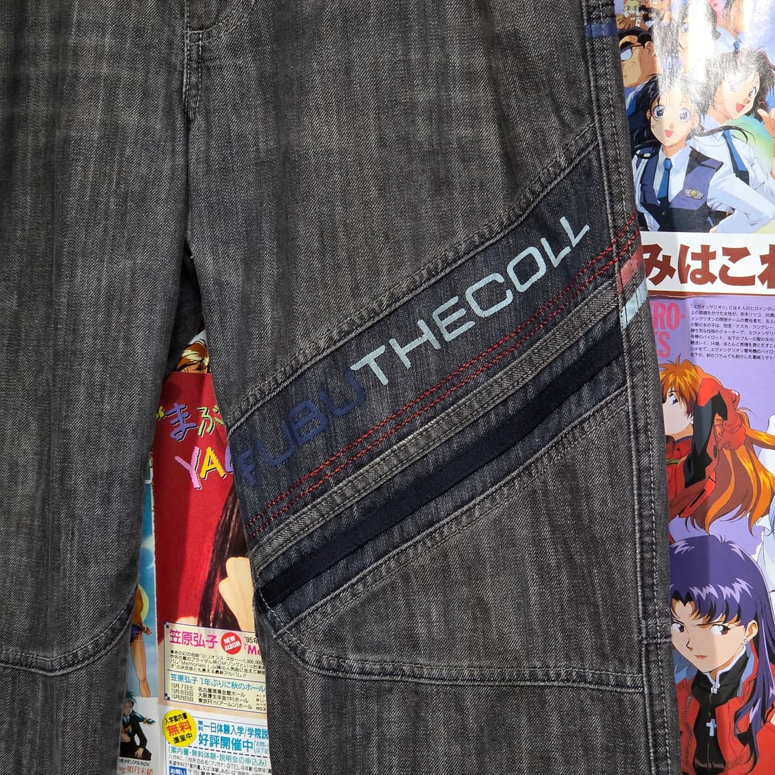 후부 올드스쿨 풀 밴드 그레이 와이드 오버핏 팬츠 상품이미지4