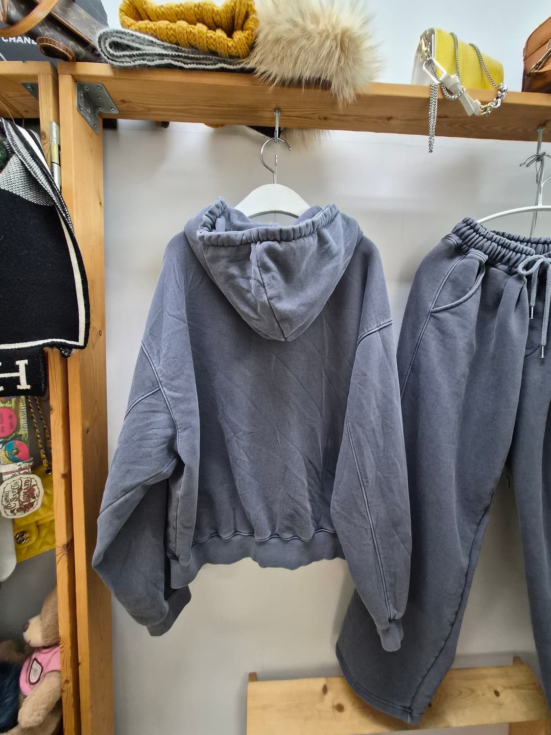 빈티지워싱 후드집업 셋업 상품이미지4