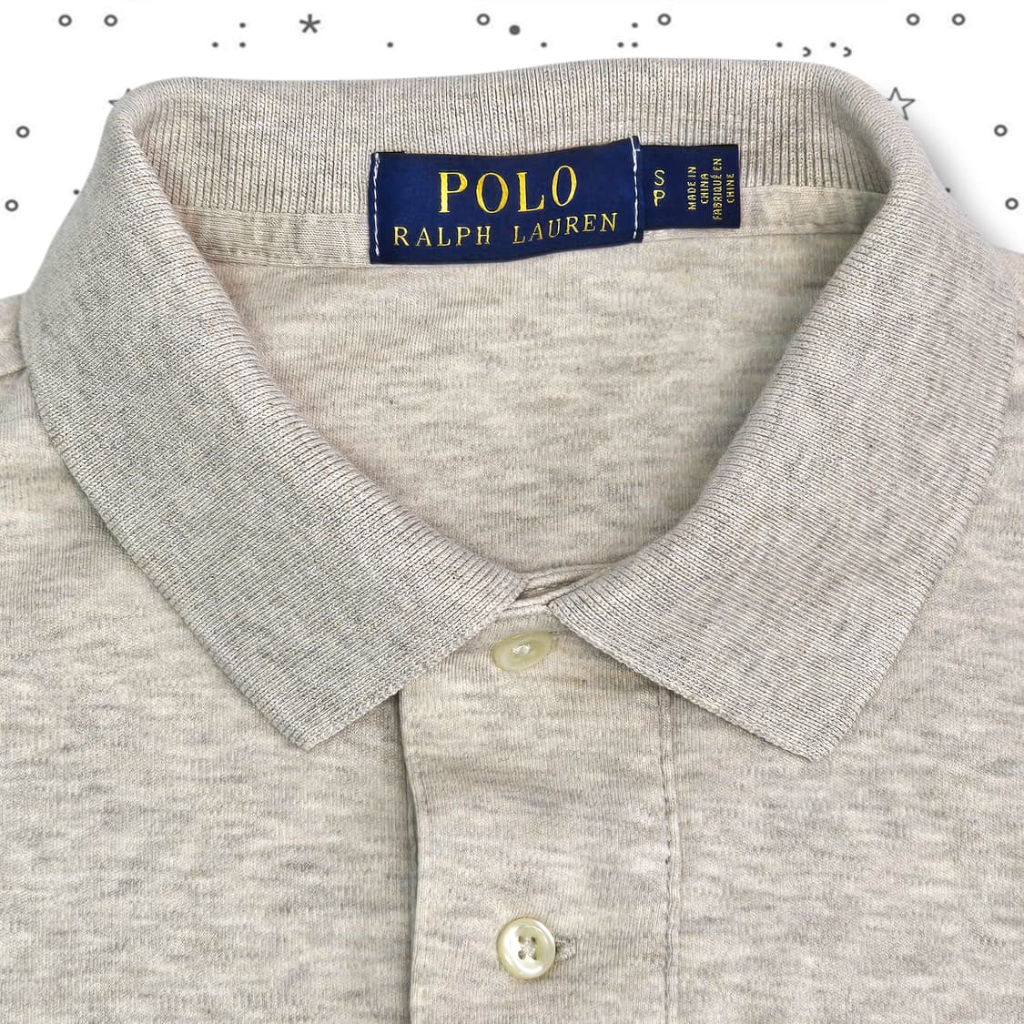 S POLO 폴로 랄프로렌 오트밀 반팔 카라 티셔츠 상품이미지3