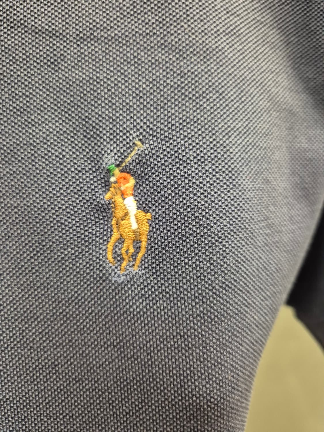 폴로 랄프로렌 네이비 색있는로고 반팔 폴로셔츠 L 상품이미지4