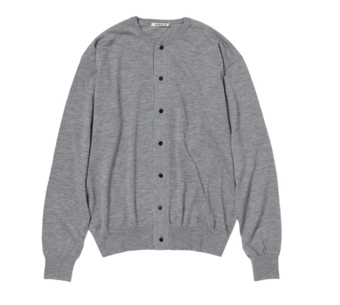 Auralee cashmere 100 round cardigan 상품이미지1