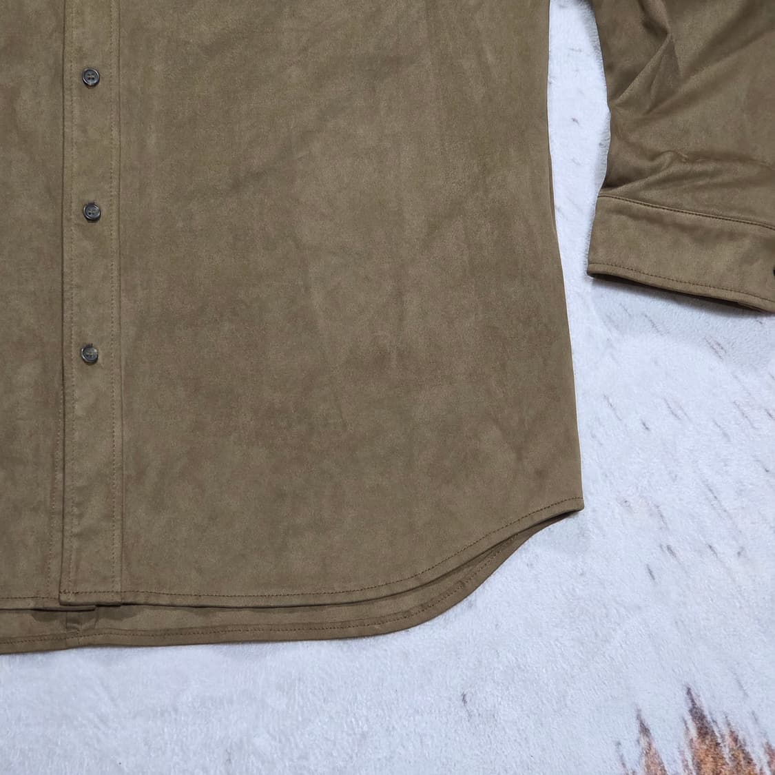 자라 브라운 스웨이드 셔츠 상품이미지3