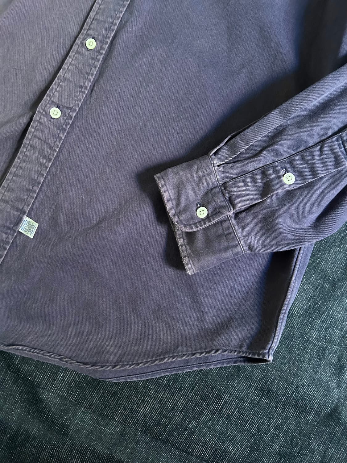 90s 폴로랄프로렌 페이딩 코튼 버튼다운 셔츠 상품이미지6