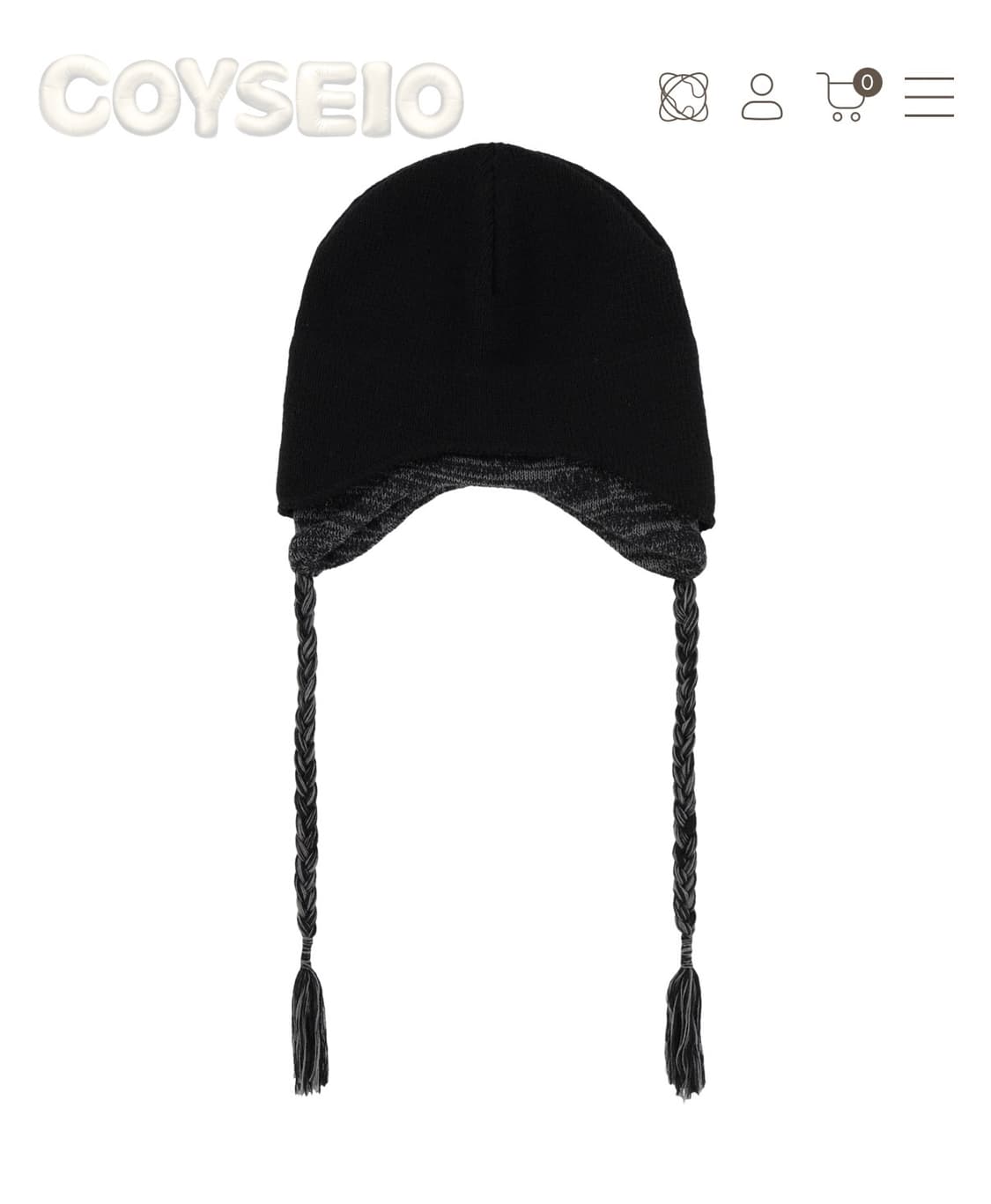 코이세이오 더블 트루퍼 비니 블랙 상품이미지1