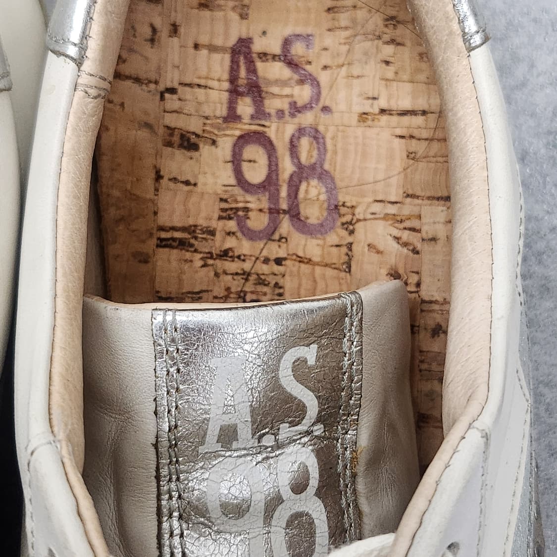 이태리산 A.S. 98 가죽 스니커즈 화이트 250mm 상품이미지5