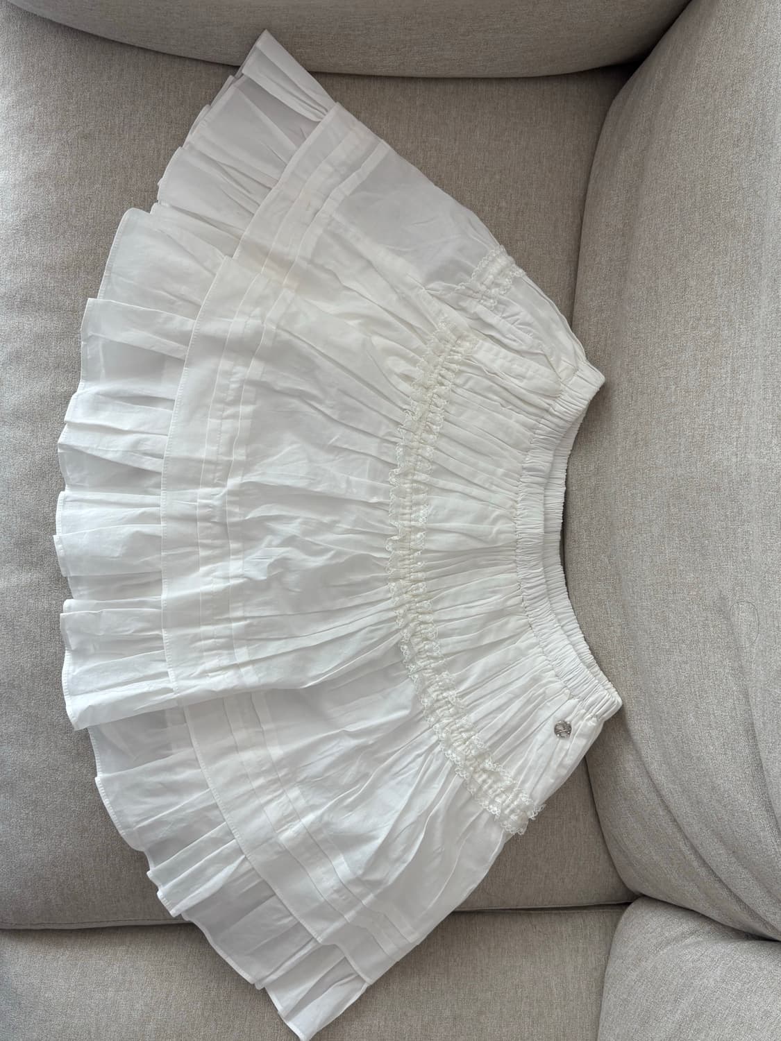 페인오어플레져 ARIEL TIERED SKIRT white 상품이미지3