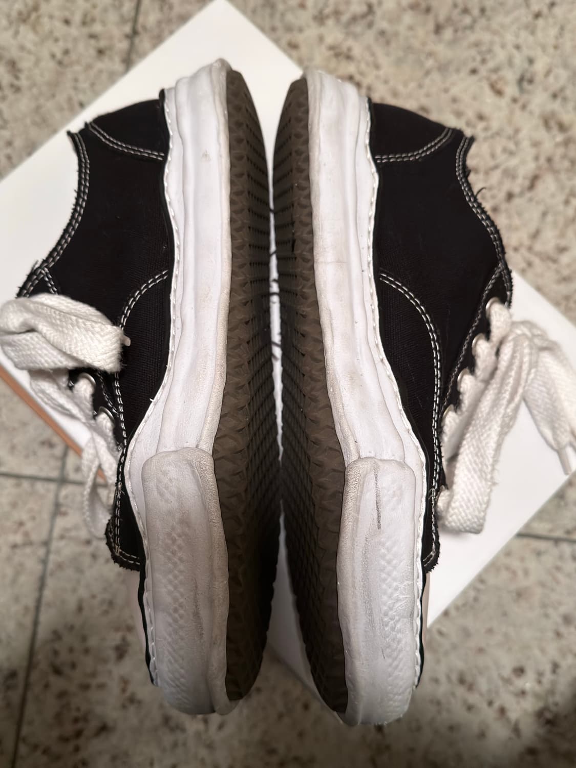 미하라 야스히로 피터슨 OG 솔 캔버스 로우 스니커즈 블랙 상품이미지5