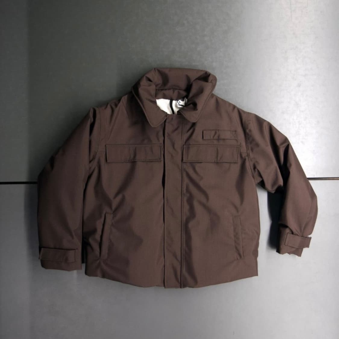 gr10k flame split 패디드 자켓 브라운 상품이미지1