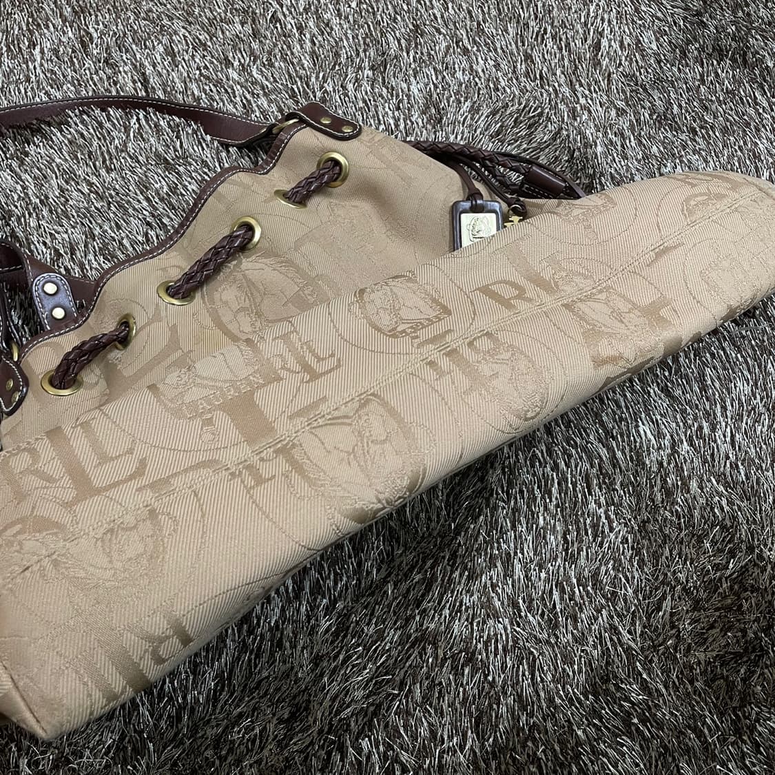 로렌 랄프 로렌 LAUREN Ralph Lauren 브라운 태슬 버킷백 상품이미지5