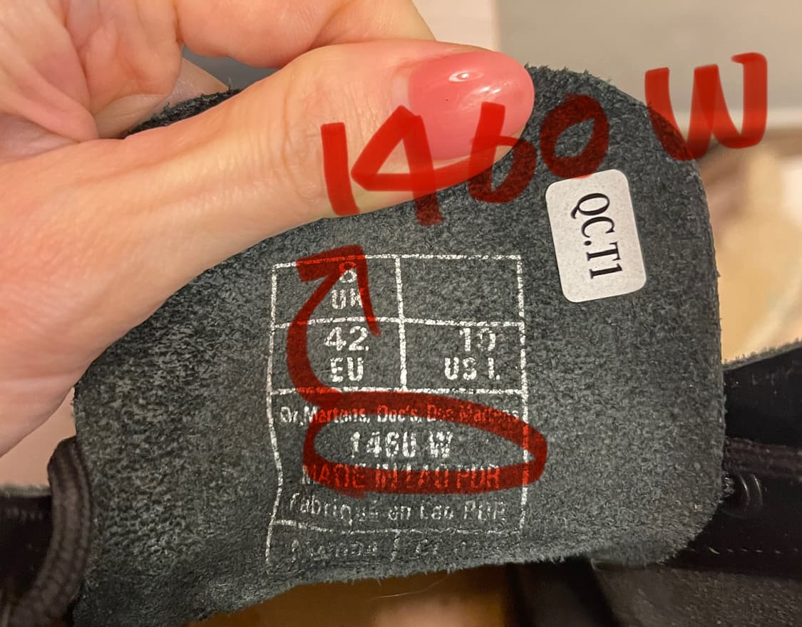 닥터마틴 1460 W 8홀 블랙 (UK8/42) 상품이미지8