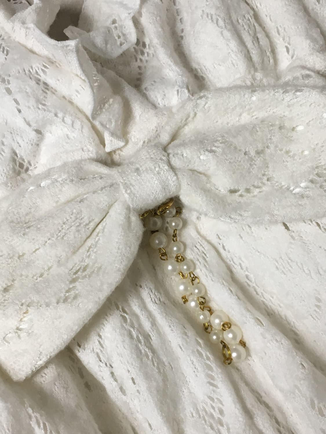 트랄라라 화이트 진주 리본 홀터 원피스 라떼 히메 갸루 러블리 리즈리사 상품이미지2