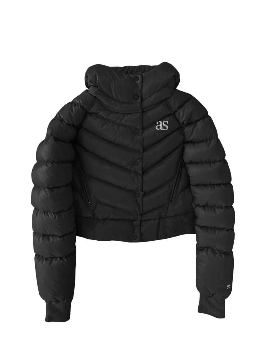 애즈온 숏 푸퍼 패딩 블랙 상품이미지1