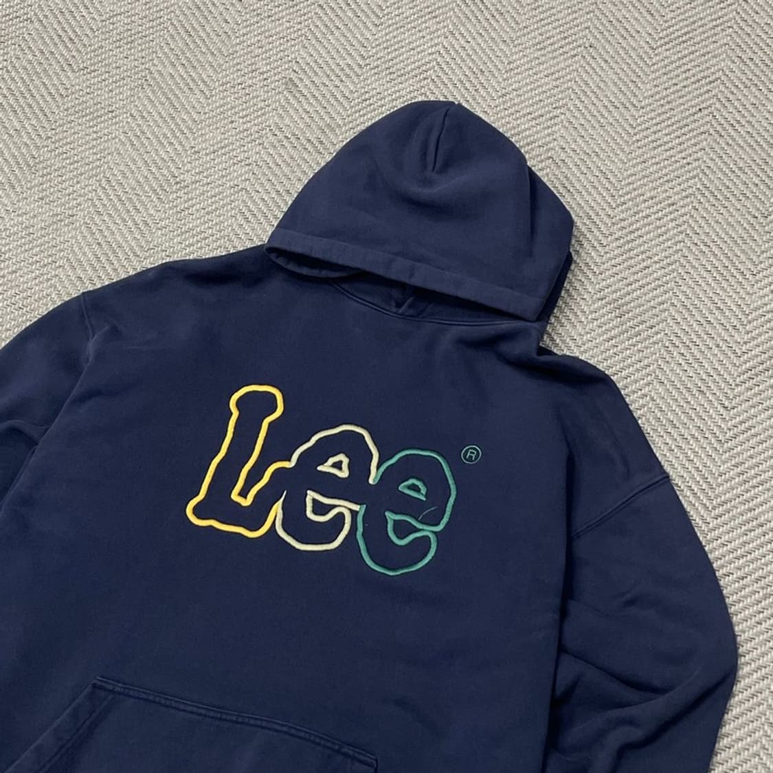 리 자수 로고 후드티 v0071 상품이미지3