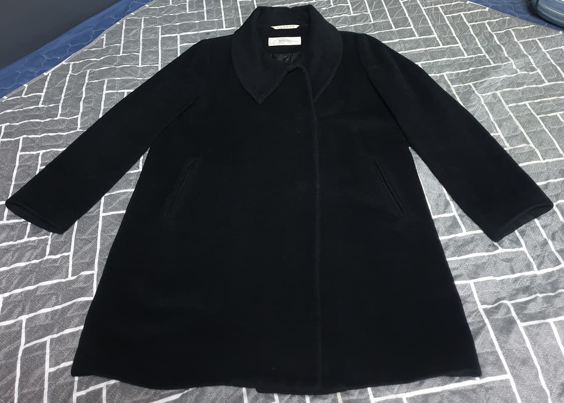 (한정판) 카루소 장광효 컬렉션 앙고라70% 미디코트 블랙 (77사이즈) 상품이미지1