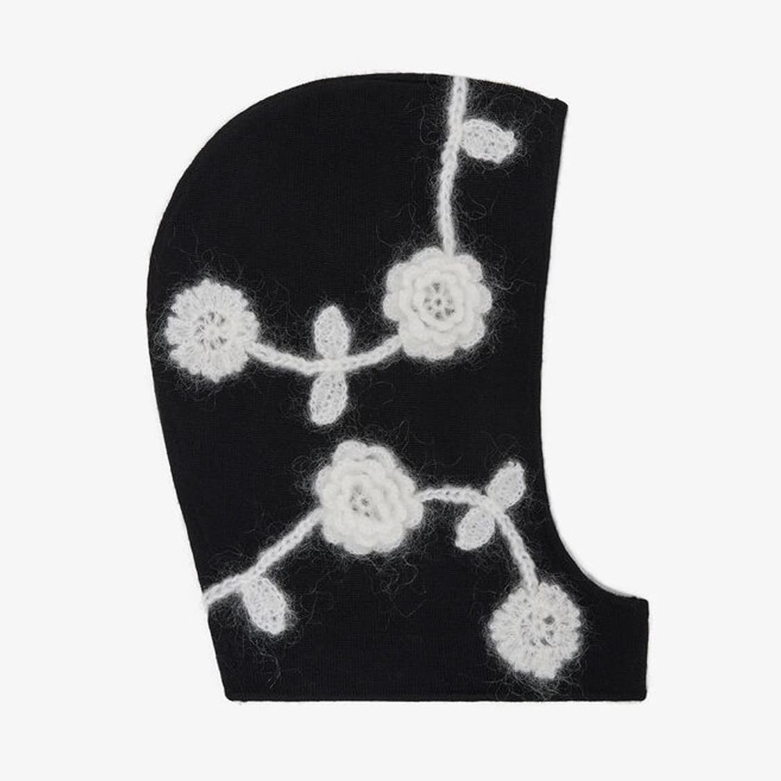 가니 25fw 플라워 모헤어 바라클라바/블랙 상품이미지1