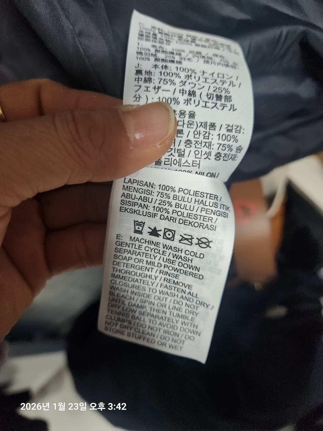 나이키 스포츠 웨어 남녀공용 다운필 패딩 점퍼S(90~95정도) 상품이미지5