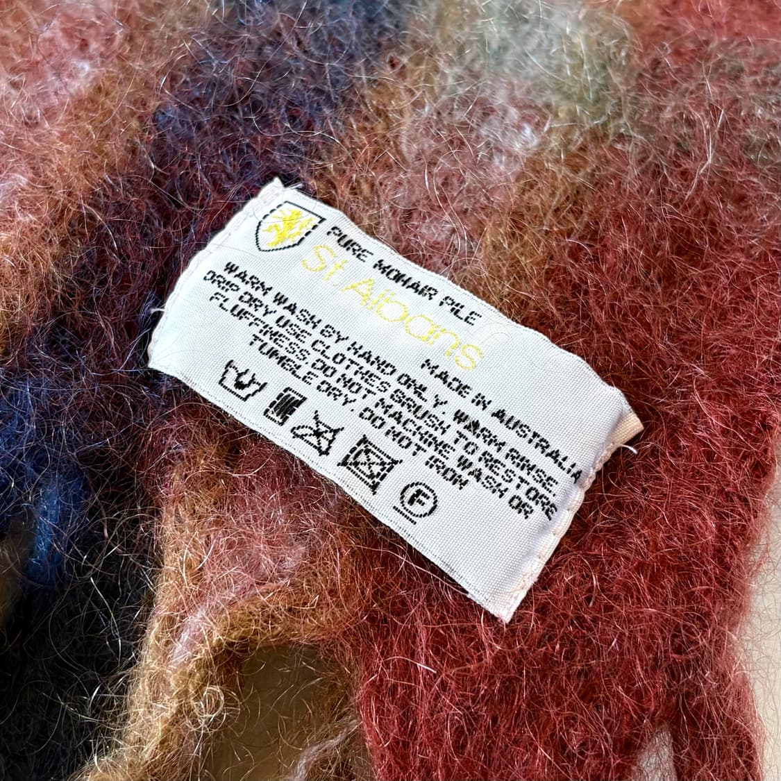 80s AUSTRALIA St. Albans 모헤어 머플러 상품이미지3