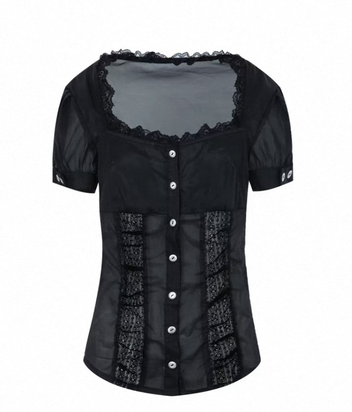 더블펀치 시스루 셔츠 상품이미지2