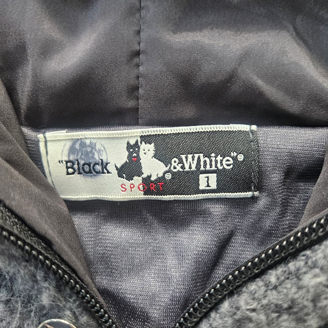 M 블랙앤화이트 여성 뽀글이 후드집업 0316Y 상품이미지4