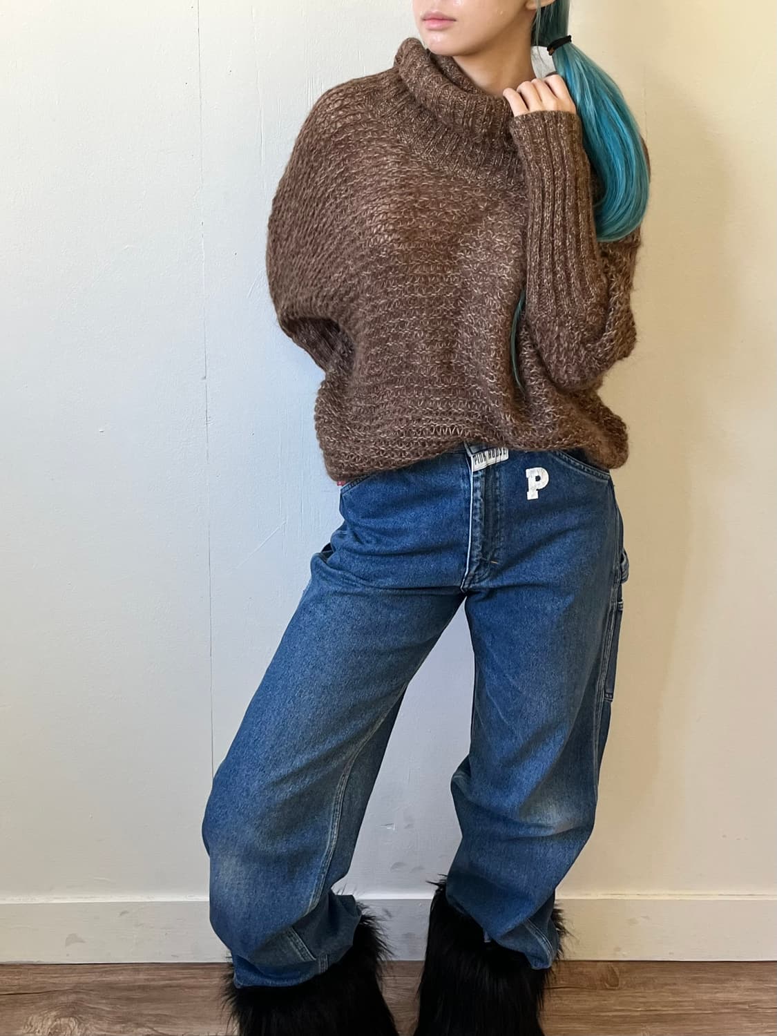 COLLAGE 오픈숄더 알파카 터틀넥 상품이미지6