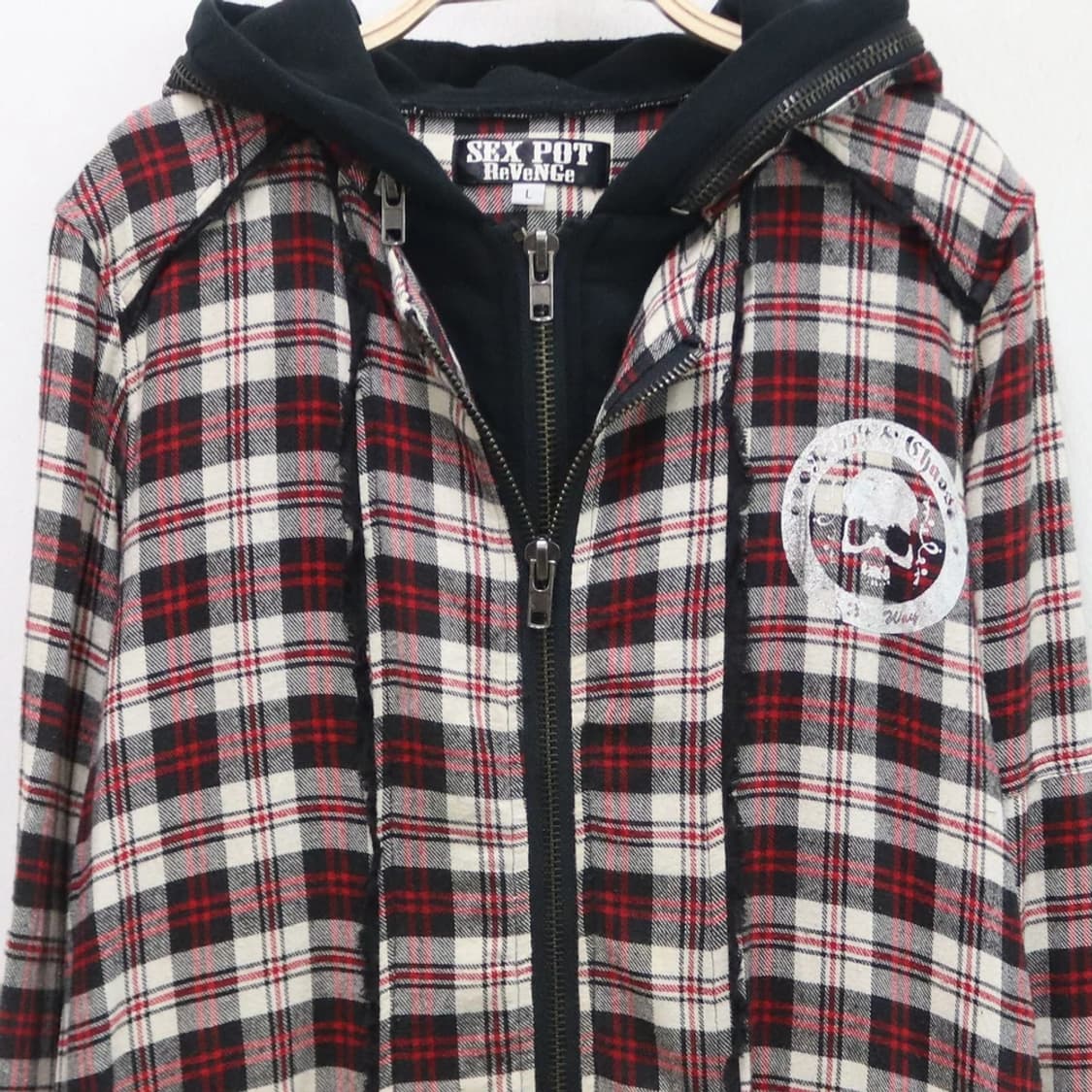 섹스팟리벤지 체크 펑크 후드 집업  60882 상품이미지5
