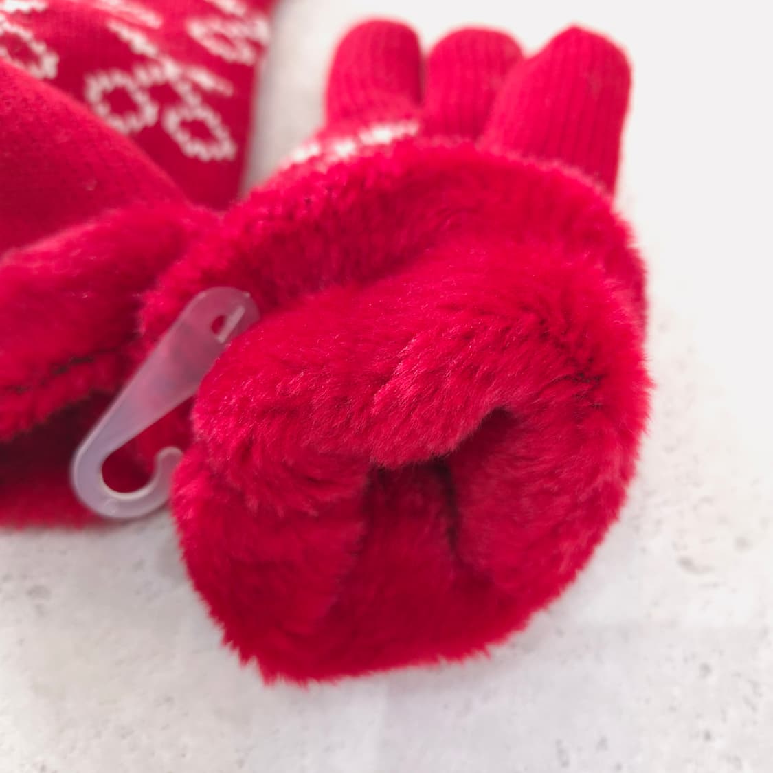 레드 로즈코사지 니트장갑 상품이미지6