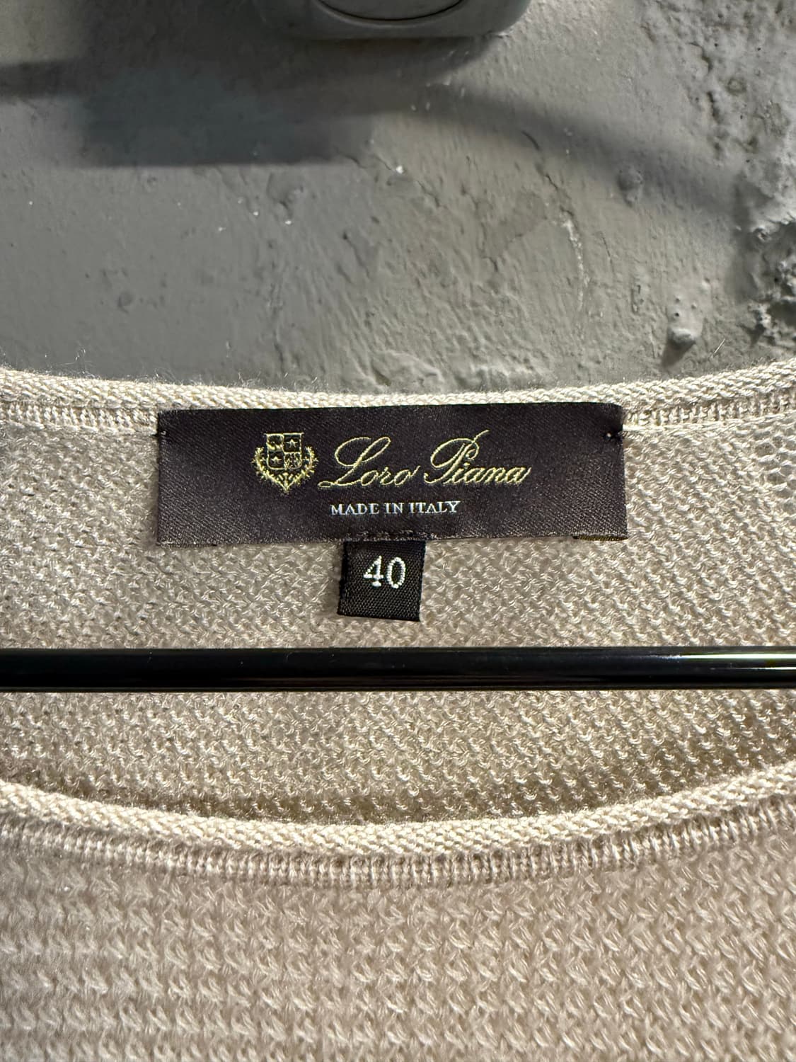 M 로로피아나 LORO PIANA 캐시미어 실크 니트 크림 상품이미지6