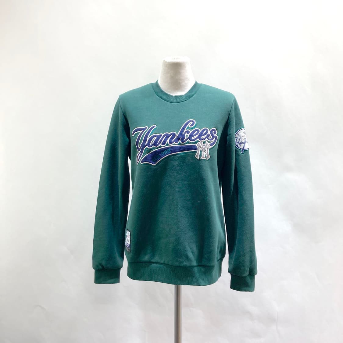 MLB 여성기모맨투맨 그린 85 상품이미지1