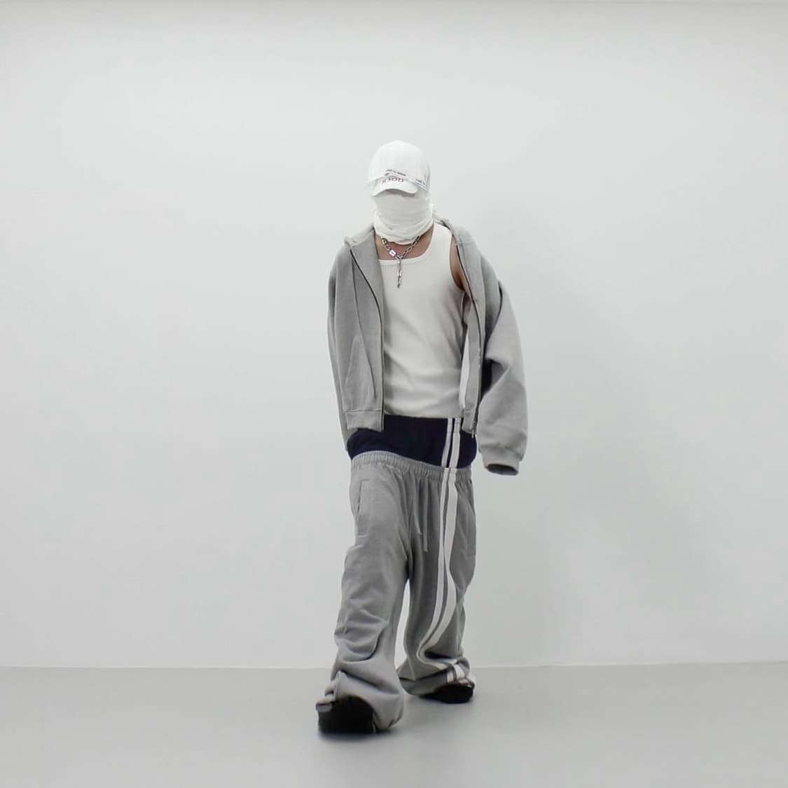 DOUBLE WAIST SWEAT PANTS GRAY 상품이미지2