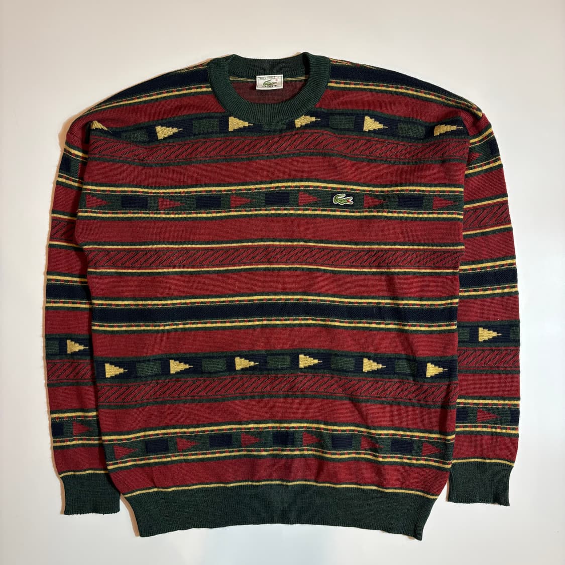 라코스테 아카이브 기하학 패턴 니트 상품이미지1